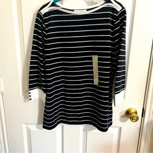 Black and White Striped Top